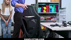 Nikki Peach Rides Lp Officers Prick Bouncing Off Her Tight Twat While Honey Waits