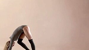 Hairy Teen Mochalkina Stretching Naked with Outstanding Flexibility