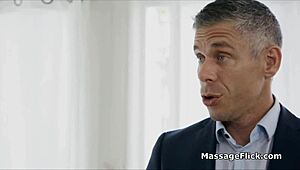 teen masseuses craving their clients' hard cocks during massage