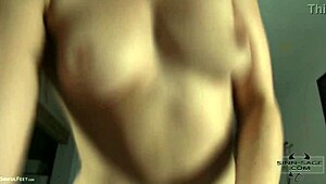 Brunette MILF rides stepbrother's big cock in hot video