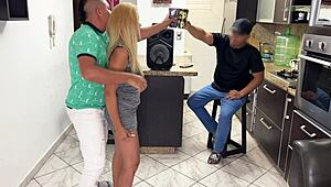 Friend Loans Gorgeous Girlfriend for Dance, Things Get Heated