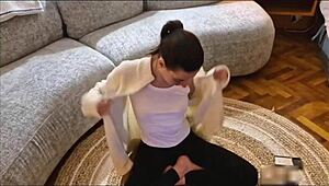 Brunette Amateur in Intimate Encounter