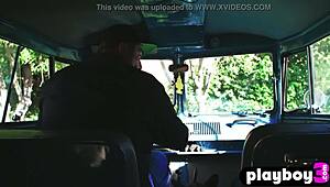 alexandra tyler poses naked outdoors, showing off her perfect boobs