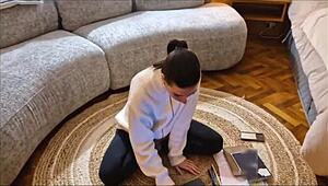 Brunette Amateur in Intimate Encounter