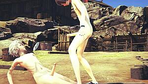 hey, check jin the femboy sucking big dick and getting anal creampie fun