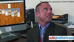 gay stud surprises employee with intense action at the office