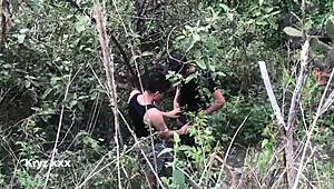 wild gay sex in the forest with blowjob