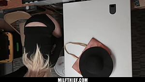 Teen And Grandnana Fucked In Mall Office By Guard