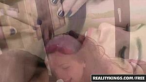 Man, we got 3 brunettes and 1 blonde in a wild lesbian orgy!