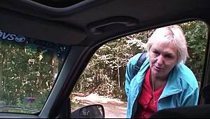 Hitchhiking 70-Year-Old Granny Fucked Hard by Roadside