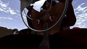 3D porn movie featuring a big black cock