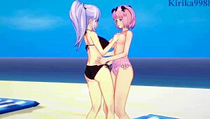Yagy And Hibari Engage In Intense Lesbian Futanari Sex In 3D Hentai