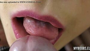 Busty Teen in Hotel Room Gets Spanked and Gives Sloppy Blowjob