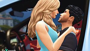 Mia hayes drives porsche in anime hentai cartoon