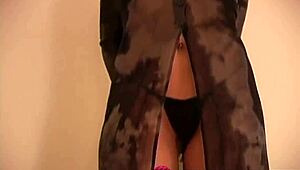 chasity gives blowjob up close, clothes ripped and teasing