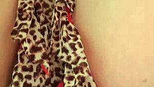 Hey, Watch This Naughty Latina in See-Through Nightie Tease Her Shaved Pussy!