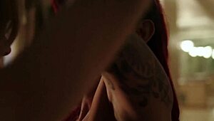 Holy crap, big cock shemale Foxxy pounds Aiden Ashley after a messy deepthroat!