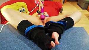 gemma gomory turns into harley quinn for sexy cosplay with toys 😜