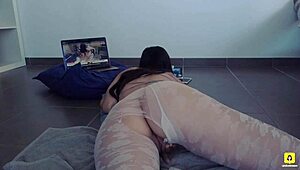 Orgasm Compilation Clit Rubbing by Petite Candice Delaware in Lingerie