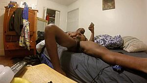 Masturbating Big Black Monster Cock