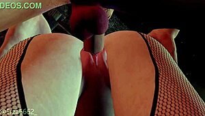 Little whore sucks big cock in 3D hentai animation