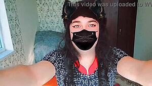 Sissy Crossdresser in Sexy Dress Shows Big Ass Twink