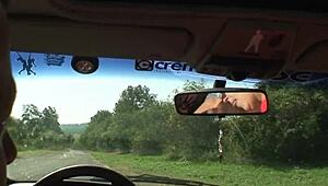 Hitchhiking 70-Year-Old Granny Fucked Hard by Roadside
