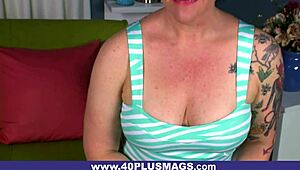 Tattooed Mature Stacy Loves Drilling Hard and Deep! 😍