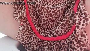 Hey, Watch This Naughty Latina in See-Through Nightie Tease Her Shaved Pussy!