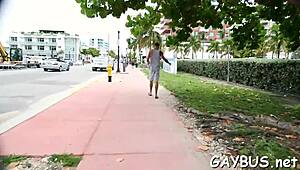 Gay blowjob competition gets heated up