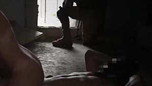 Sexy Lingerie Threesome with Aamir’s Delivery in Army Style