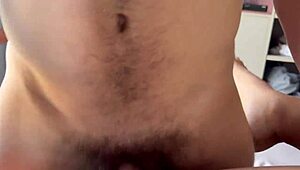 Brazilian blonde fucking asian cock in homemade gay scene with cum on ass 😈