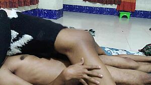 Skinny babe with big tits rocks black boots! 🔥