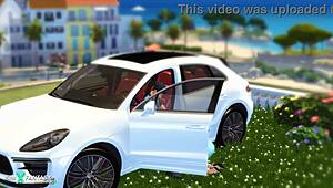 Mia Hayes kjører Porsche i anime hentai