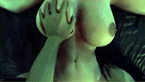 Kemény 3D animáció erős döngöléssel hentai stílusban