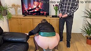 Fat Mother-in-Law Craves My Cock in Her Hairy Wet Pussy