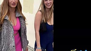 skylar snow and angel young in group pov fun