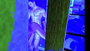 Neighbor boldly catches us on cam in shower