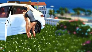 Mia hayes drives porsche in anime hentai cartoon