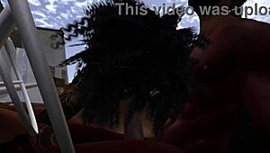 3D porn movie featuring a big black cock