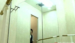 Hidden camera in leotard classroom changing room