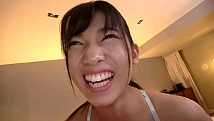 Cute Japanese schoolgirl amateur hardcore sex bent over uniform blowjob moaning