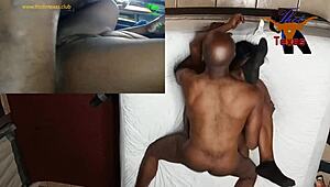 Amateur milf with real large ebony ass gets fucked in public