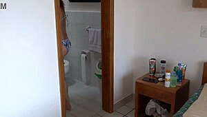 Cumshot on My Hairy Pussy, Then Bikini for the Beach