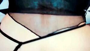 Skinny milf wife spreads her open ass for intense action.