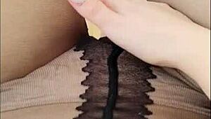 depravedminx teen squirts hard through pantyhose