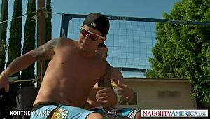 hey, brunette babe kortney kane sucking and fucking in hardcore group action 😈