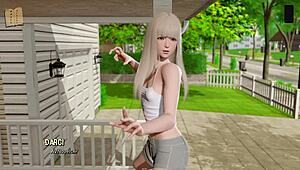 3D Hentai Scene with Big Tits and Huge Cock Cumshot