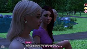 Rough anime hottie bent over for fingering