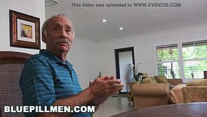 curious how grandpa frankie learns fast with a petite teen in bluepillmen?